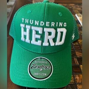 Zephyr Marshall University Green Thundering Herd Cap Hat West Virginia